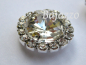 Preview: Strass Rund crystal eingefasst 12 mm